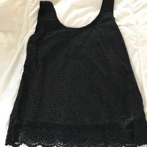 black lace tank top